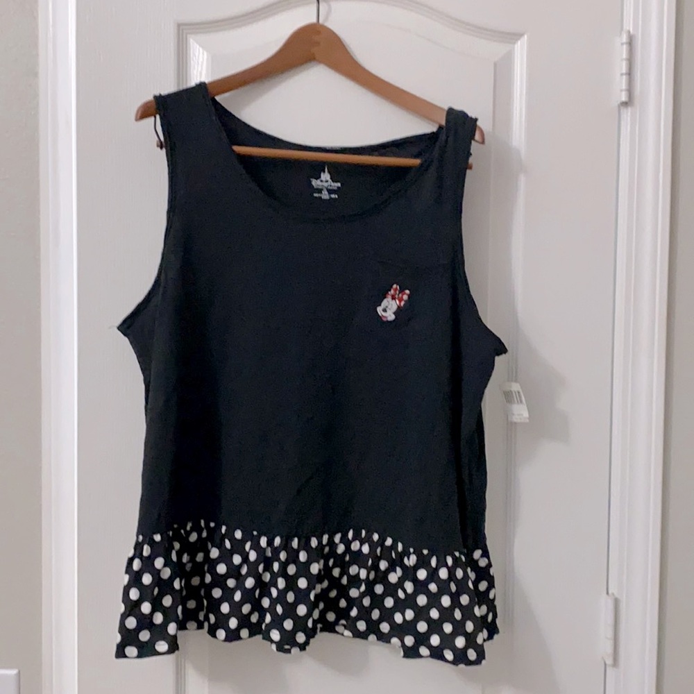 NWT Disney Minnie Mouse Ruffle Bottom Tank Top 2x